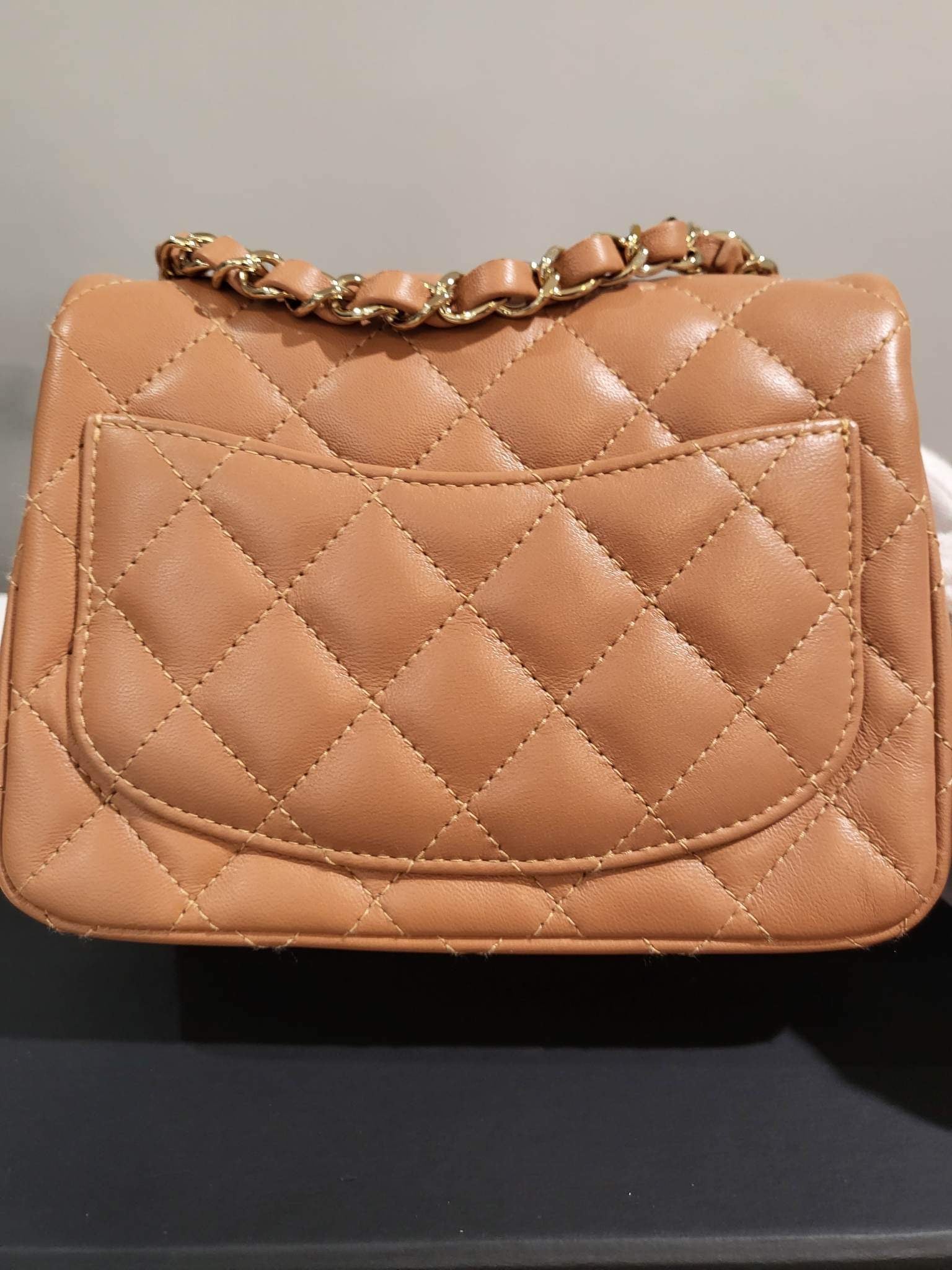 Chanel Caramel Quilted Caviar Leather Maxi Classic Double Flap Bag Chanel