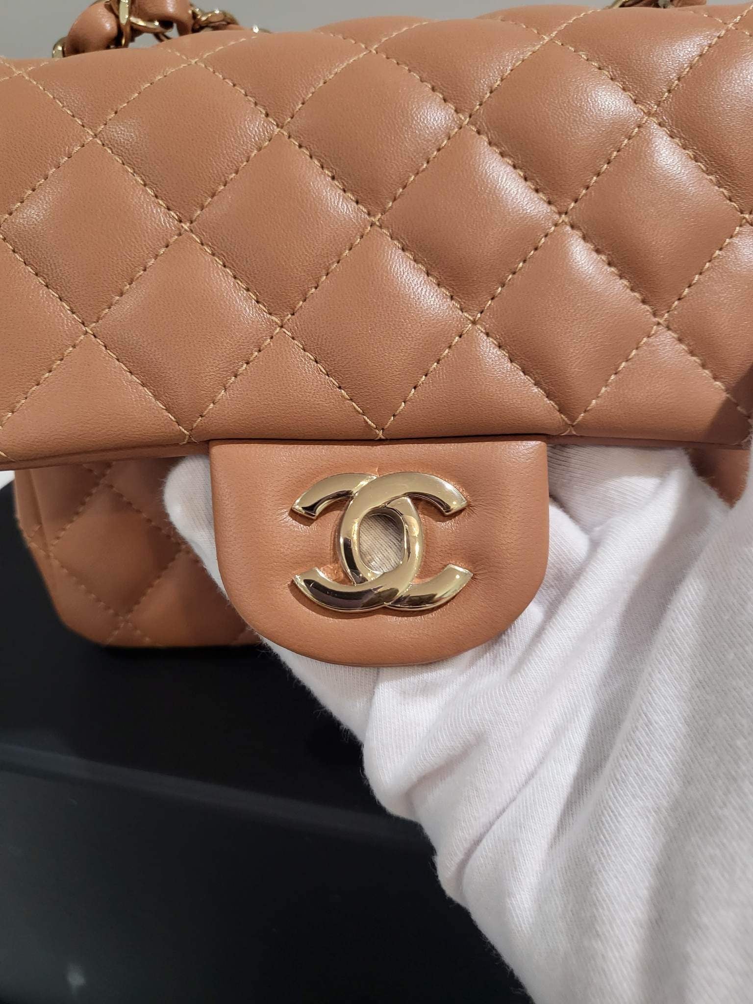 Chanel Classic Lambskin Beige Tan Bag -  Norway