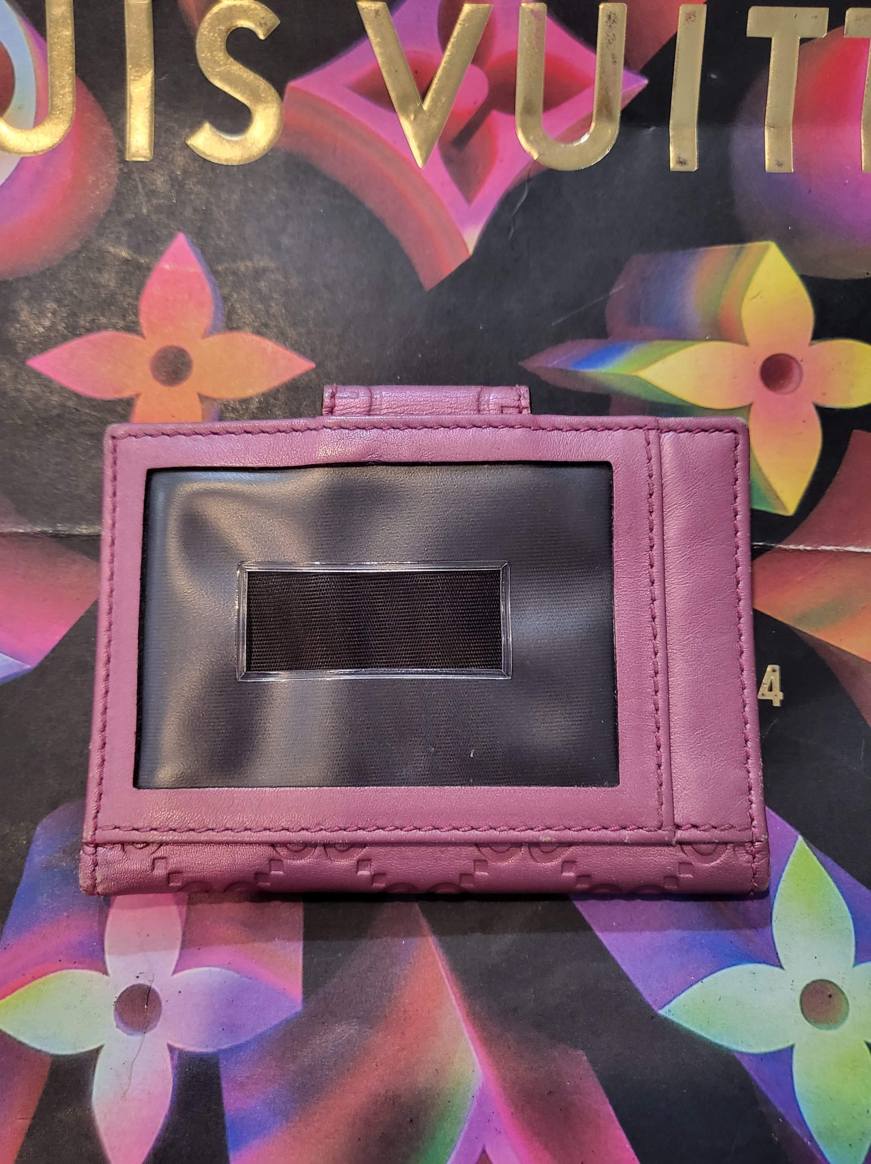 100% Authentic GUCCI Garden Purple Wallet with Gold Rose from Florence,  Italy!