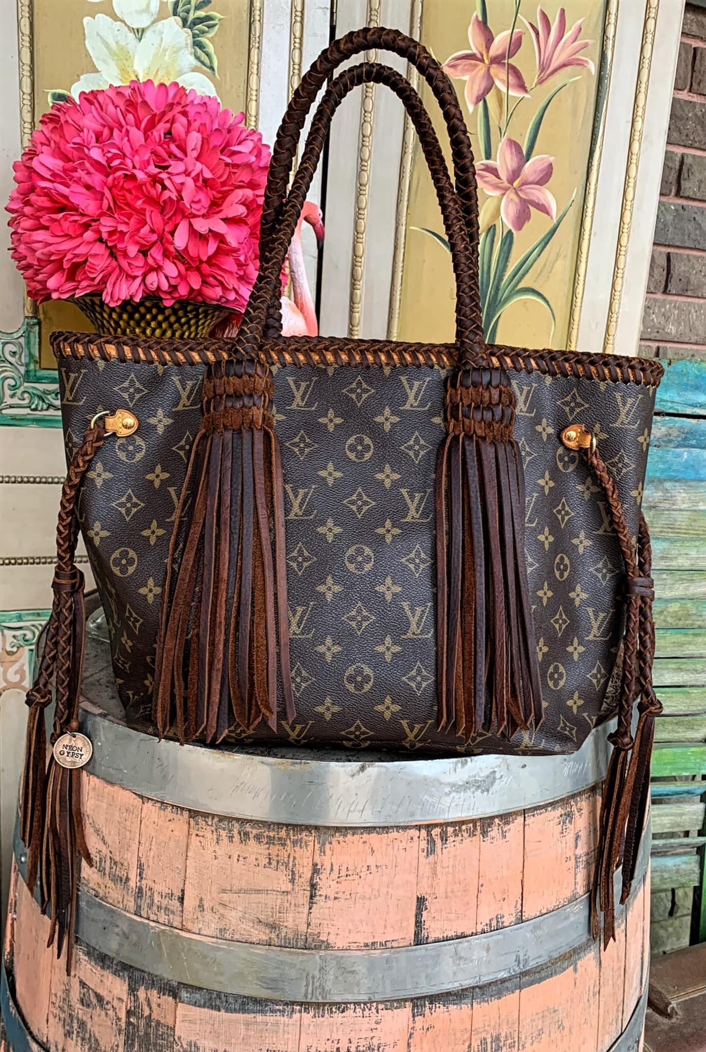 Neverfull GM REVAMP/LEATHERWORK “The Works” – The Neon Gypsy Shopping