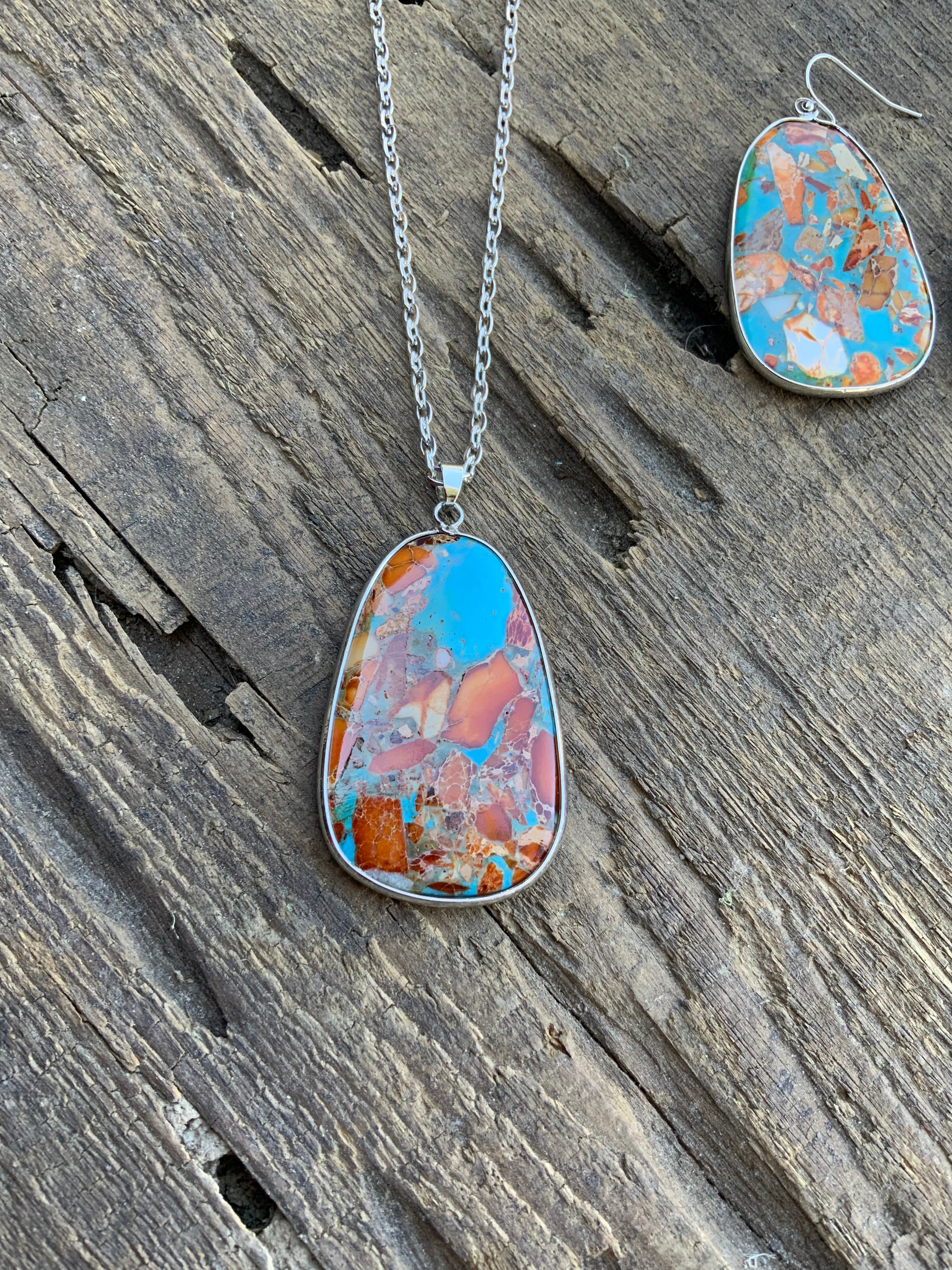 Navajo Natural Turquoise Pendant Necklace